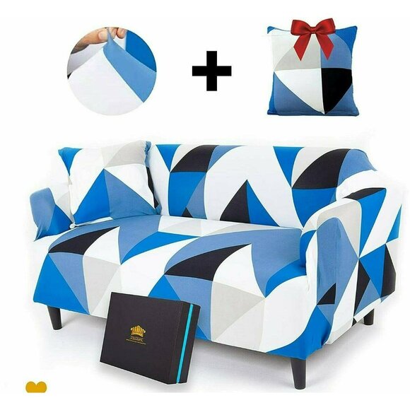 Blue 2 Seater LoveSeat Slipcover Pillowcase - Picture 4 of 4